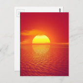 Mooie, kleurrijke zonsondergang briefkaart (Voorkant / Achterkant)