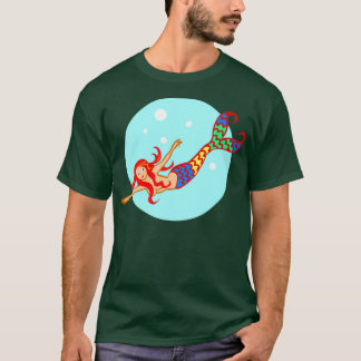 Mooie, kleurrijke zwemster MERMAID T-shirt