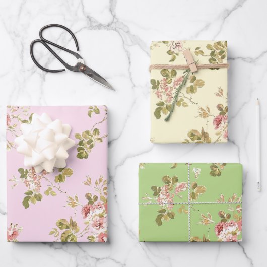 Mooie klimrozen bloementuin inpakpapier vel (Voorkant)