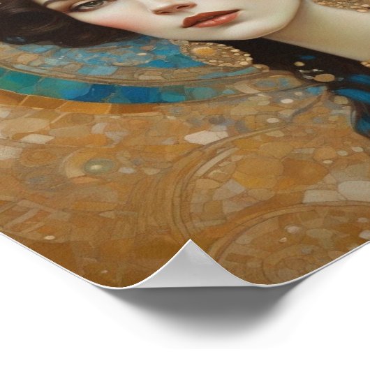 Mooie Klimt geïnspireerde Kunst, Donna van Rome, G Poster (Hoek)