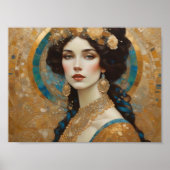 Mooie Klimt geïnspireerde Kunst, Donna van Rome, G Poster (Voorkant)