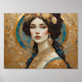 Mooie Klimt geïnspireerde Kunst, Donna van Rome, G Poster