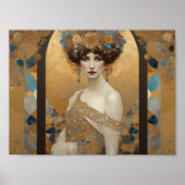 Mooie Klimt geïnspireerde Kunst, Donna van Rome, G Poster (Voorkant)