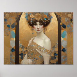 Mooie Klimt geïnspireerde Kunst, Donna van Rome, G Poster