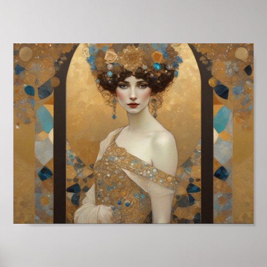 Mooie Klimt geïnspireerde Kunst, Donna van Rome, G Poster (Voorkant)