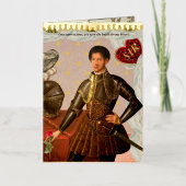 Mooie Knight Gold Foil Kaart (Voorkant)