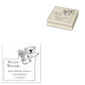 Mooie Koala Beer Geformatteerde Retouradres Stempe Rubberstempel (Gestempeld)