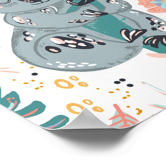 Mooie Koala-kinderkamer Kunst Poster (Hoek)