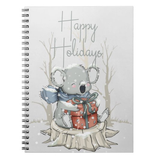 Mooie Koala Prettig Kerstfeest Kerstnotitieboek Notitieboek (Voorkant)