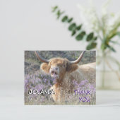 Mooie koe close-up bedankkaart briefkaart (Staand voorkant)