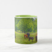 Mooie Koe vee weide Boerderij kunst Mok (Midden)