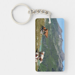 Mooie Koeien hoog in de bergen Sleutelhanger