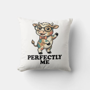 Mooie Koeien Shirt Met Bril Perfecte Sfeer Kussen