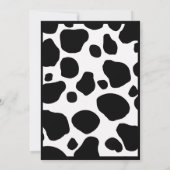 Mooie koeienprint zonnebloem babyshower uitnodigin kaart (Achterkant)