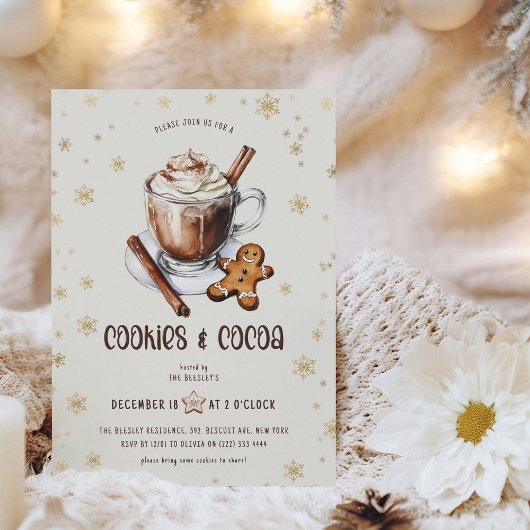 Mooie Koekjes & Cacaokerstborrel Kaart