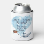 Mooie Koelbox voor de beschrijving van zeedieren Blikjeskoeler (Blikje Voorkant)