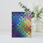 Mooie, koele abstracte vierkantjes, gloed briefkaart (Staand voorkant)