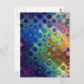 Mooie, koele abstracte vierkantjes, gloed briefkaart (Voorkant / Achterkant)