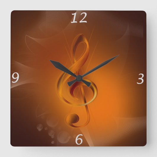 Mooie, koele gloeiende kleuren hebben invloed op m vierkante klok (Voorkant)