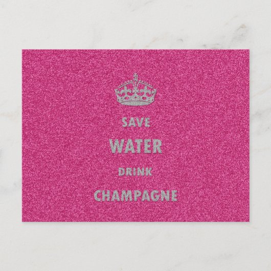 Mooie, koele, koele drink-champagne cr briefkaart (Voorkant)