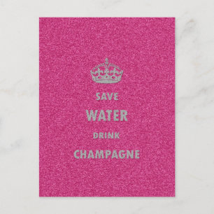 Mooie, koele, koele drink-champagne cr briefkaart