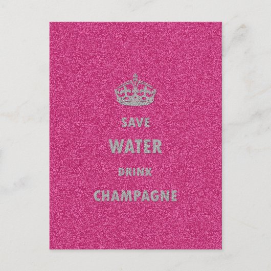 Mooie, koele, koele drink-champagne cr briefkaart (Voorkant)