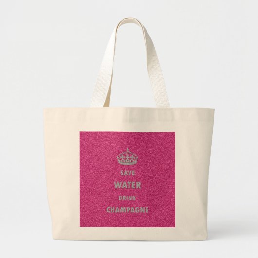 Mooie, koele, koele drink-champagne cr grote tote bag (Voorkant)