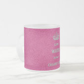 Mooie, koele, koele drink-champagne cr matglas koffiemok (Voorkant links)