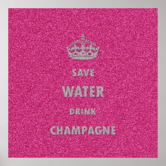 Mooie, koele, koele drink-champagne poster (Voorkant)