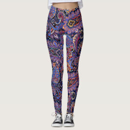 Mooie, koele paarse lavendel paisley ontwerp leggings