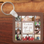 Mooie, koelste mam ooit foto-inklage sleutelhanger (Voorkant)