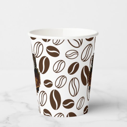 Mooie Koffee Aangepaste bedrijfsnaam kopen Papieren Bekers (Links)