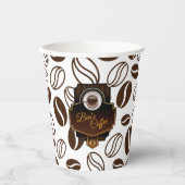 Mooie Koffee Aangepaste bedrijfsnaam kopen Papieren Bekers (Voorkant)
