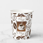 Mooie Koffee Aangepaste bedrijfsnaam kopen Papieren Bekers (Achterkant)