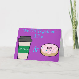Mooie koffie- en doughnutkaart feestdagen kaart