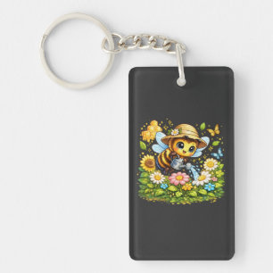 Mooie koffie-explorer kuiken dames T-shirt   Kawai Sleutelhanger