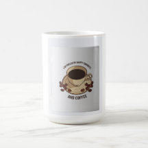 Mooie koffie-illustratie keramische mok