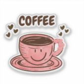 Mooie Koffiekopstickers Sticker (Voorkant)