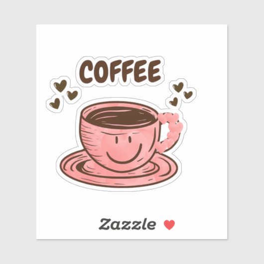 Mooie Koffiekopstickers Sticker (Vel)