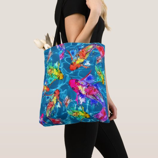 Mooie Koi Fish Pond Canvas tas (Dichtbij)