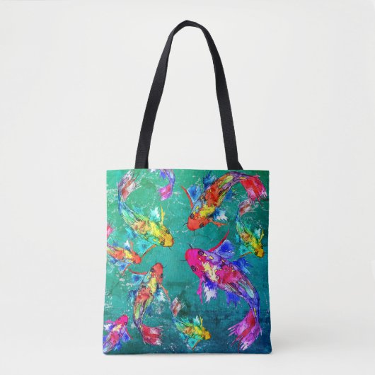 Mooie Koi Fish Pond Canvas tas (Voorkant)
