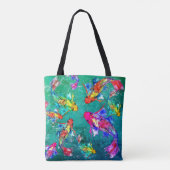 Mooie Koi Fish Pond Canvas tas (Achterkant)