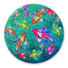 Mooie Koi Fish Pond Knobs en Pulls Keramische Knop