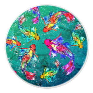 Mooie Koi Fish Pond Knobs en Pulls Keramische Knop