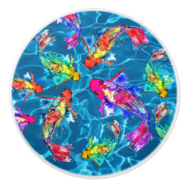 Mooie Koi Fish Pond Knobs en Pulls Keramische Knop