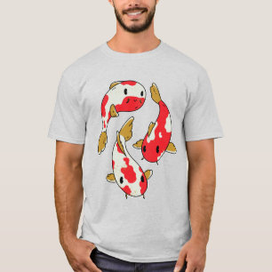Mooie Koi Vissen Cartoon Ontwerp T-shirt