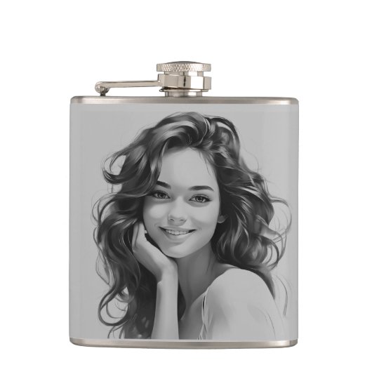 Mooie kolf met vinylwatten heupfles (Voorkant)