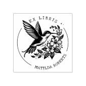 Mooie Kolibrie Aangepaste Naam Bibliotheek Boek Rubberstempel (Afrduk)