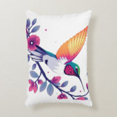 Mooie kolibrie en bloem accent kussen (Voorkant(Verticaal))