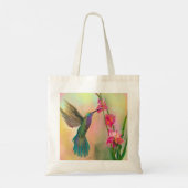 Mooie Kolibrie en Bloem Tote Tas (Achterkant)